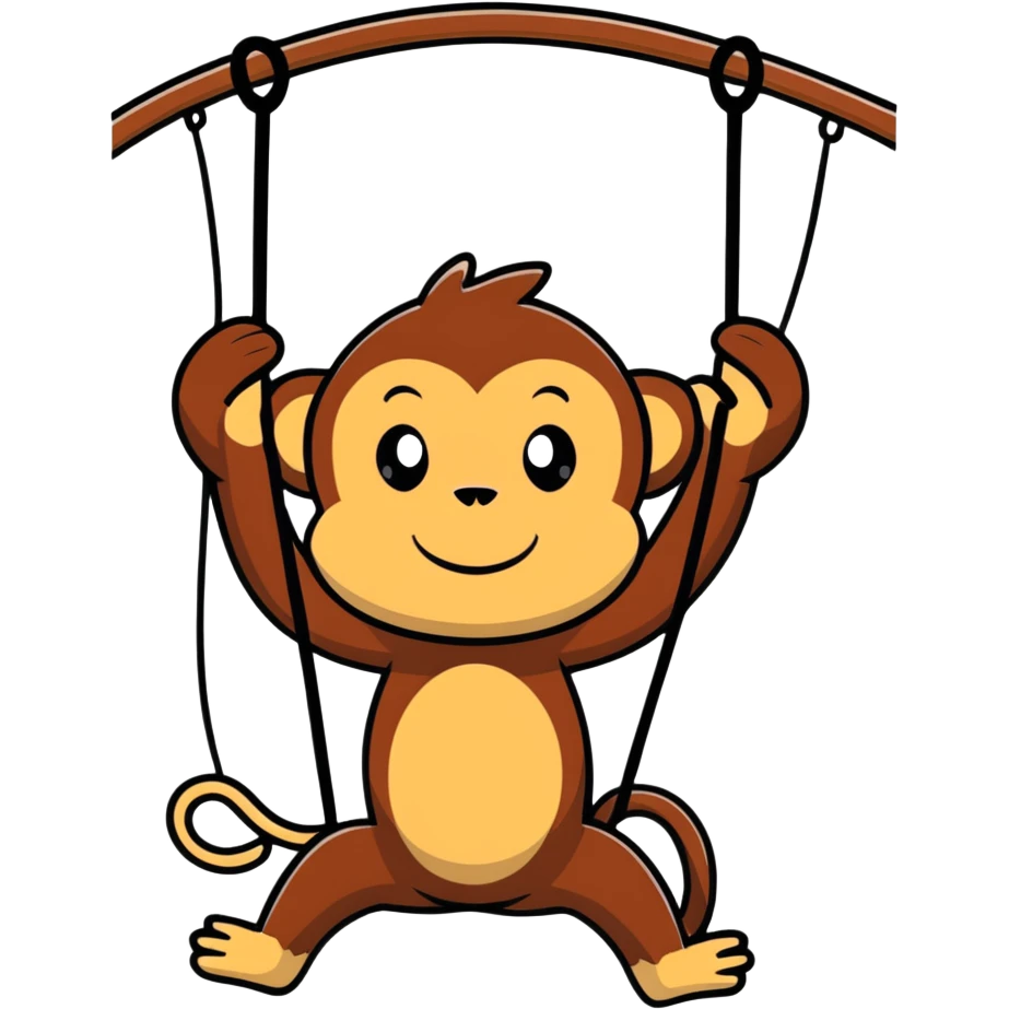 monkey on a swing emoji