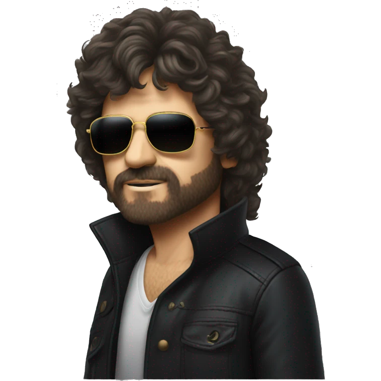 Jeff lynne darker hair, darker sunglasses  emoji