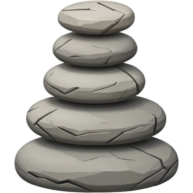 early construction, stones stacked on top of each other, simple foundation emoji