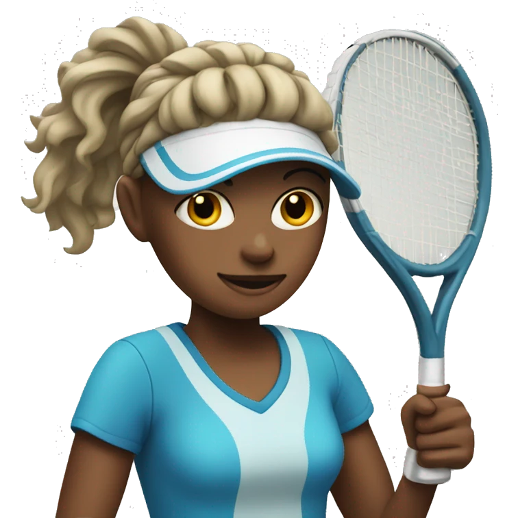 Girl playing tennis  emoji