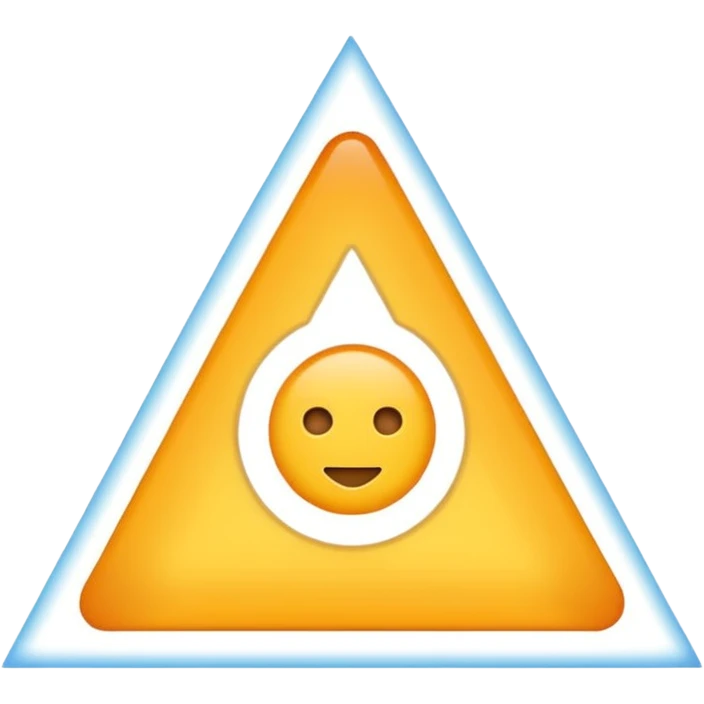 iOS style emoji, minimal summoning symbol, three dots triangle emoji