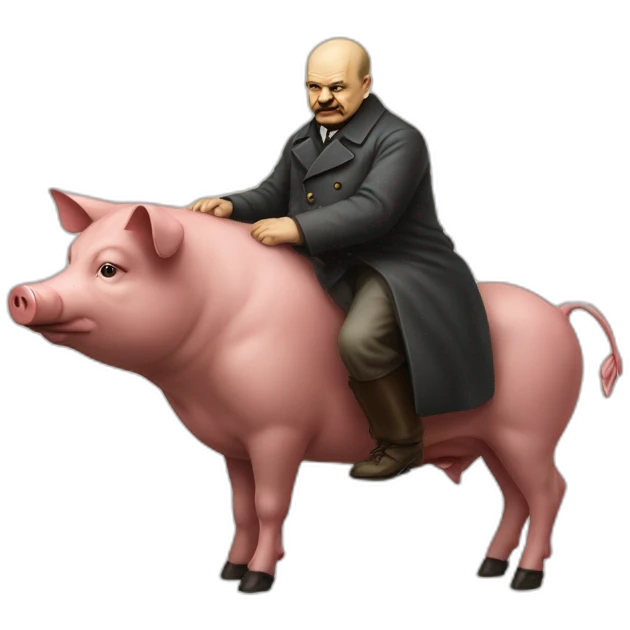 Lenin on pig emoji