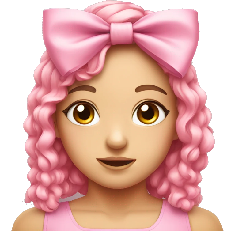 Cute pink bow emoji