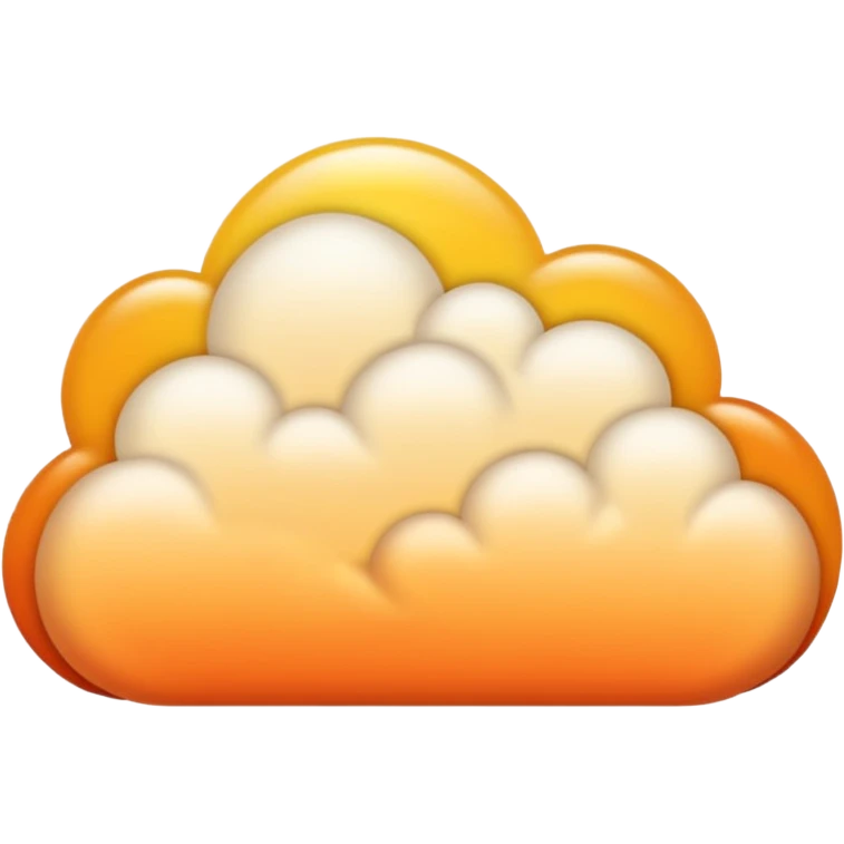 A golden sunset cloud with warm gradient tones. emoji