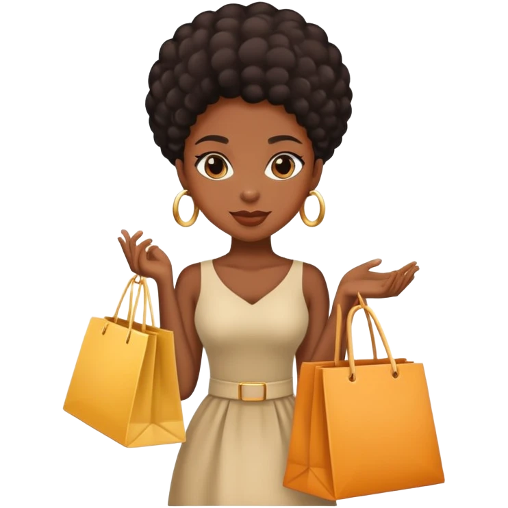 Rich black girl shopping  emoji