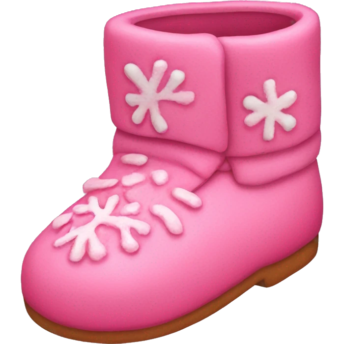 Pink gingerbread slippers emoji