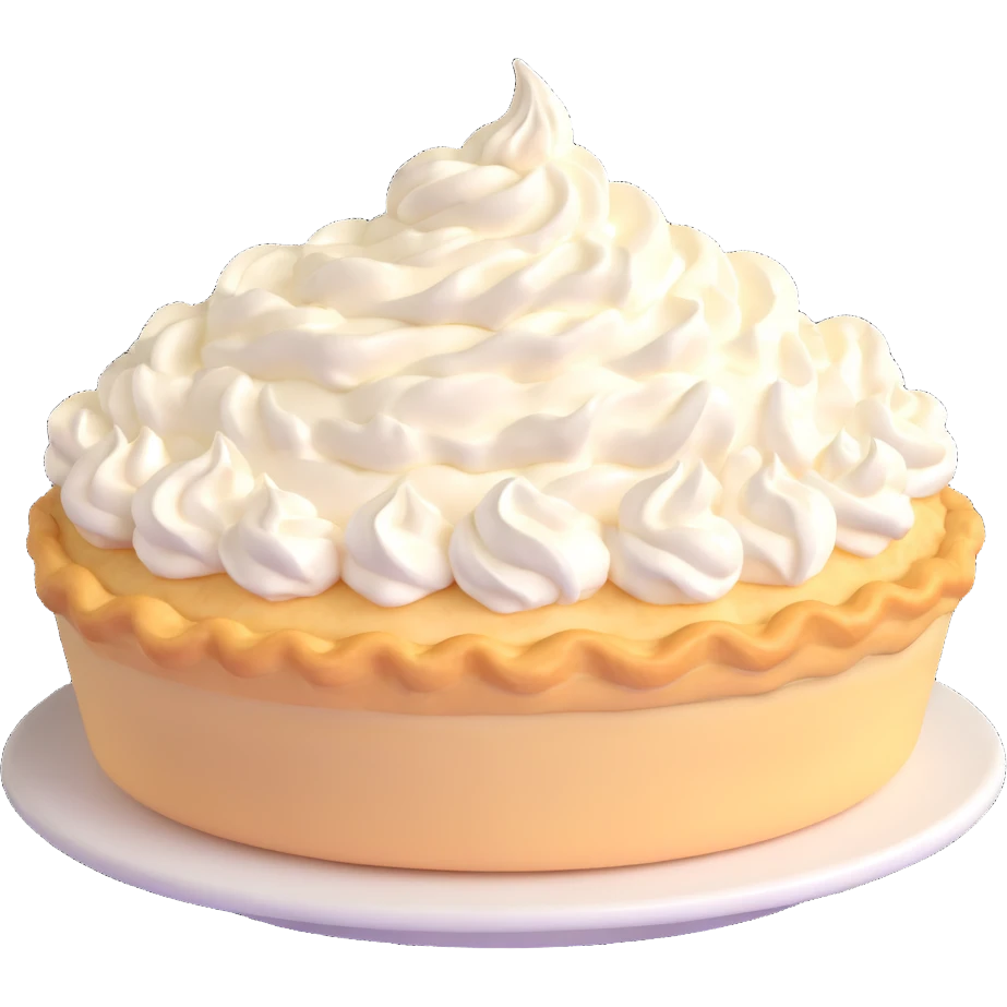 cream pie dessert with whipped cream topping emoji