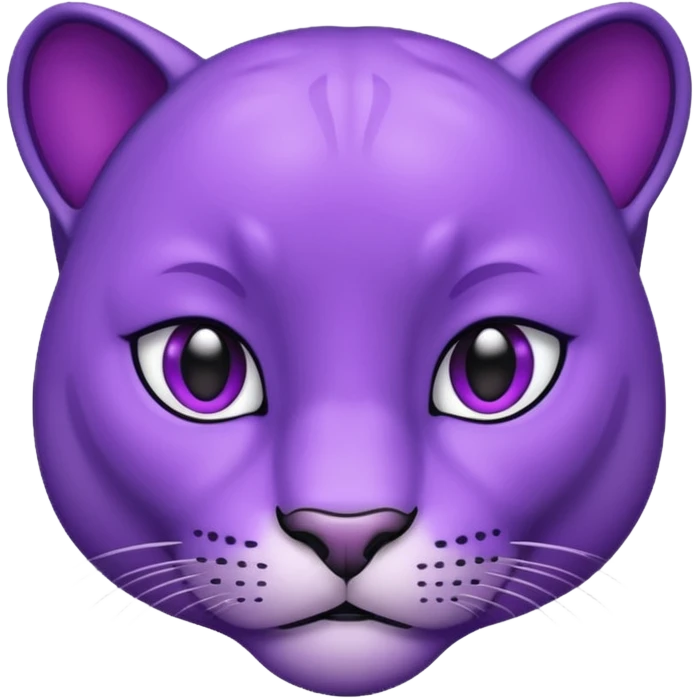 Purple Panther face tileted to the slight right emoji