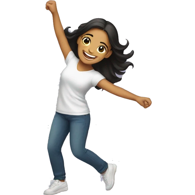 Happy Latina girl dancing  emoji