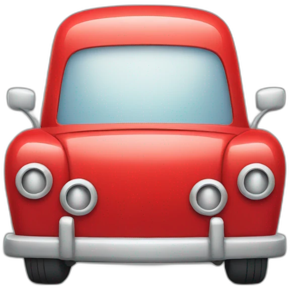 red smiling car emoji
