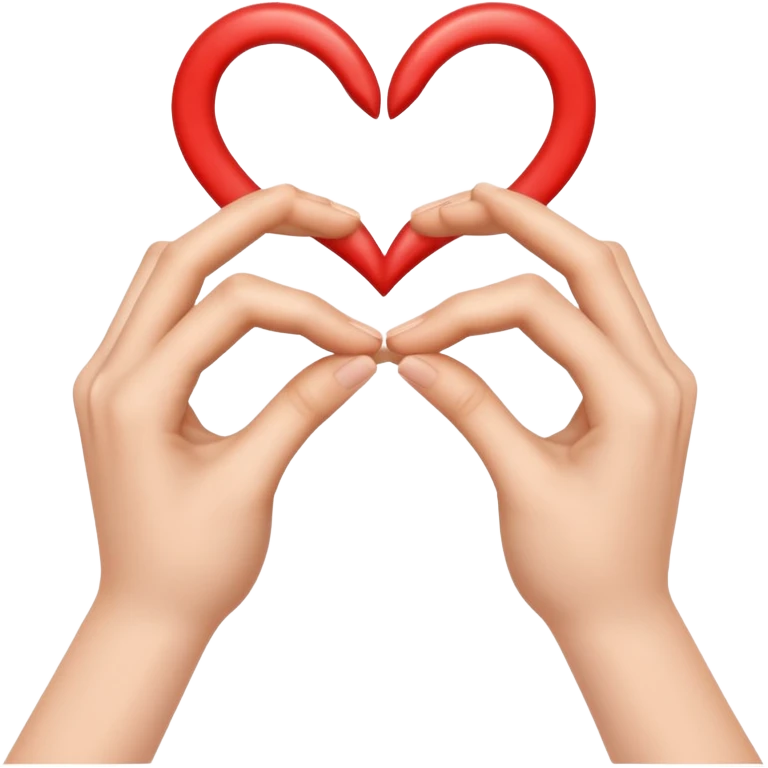 Fingers making a heart emoji