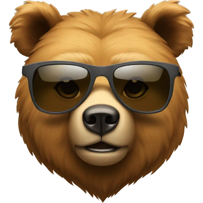 Bear wearing sunglasses  emoji