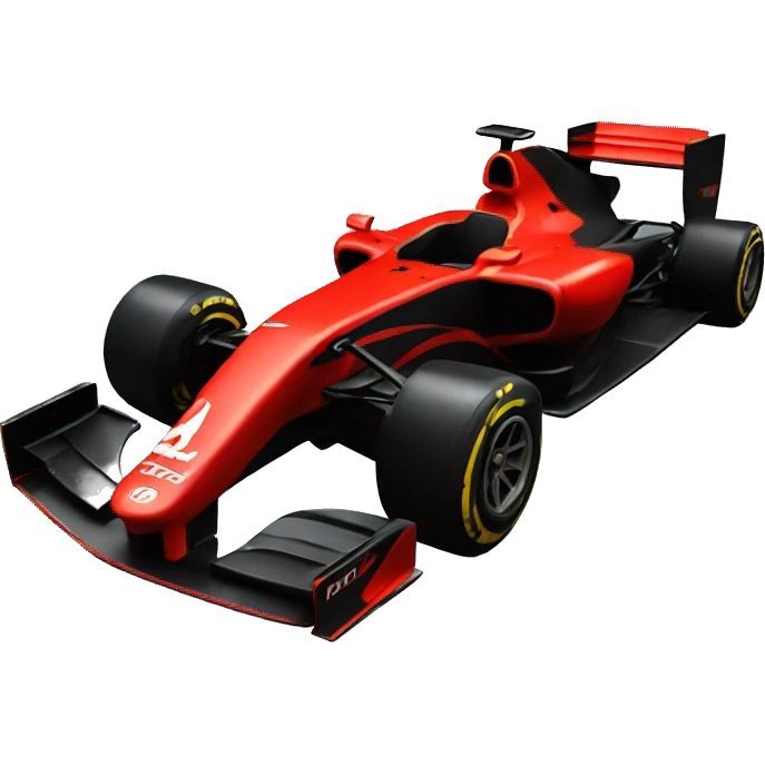 Black and red formula one car emoji