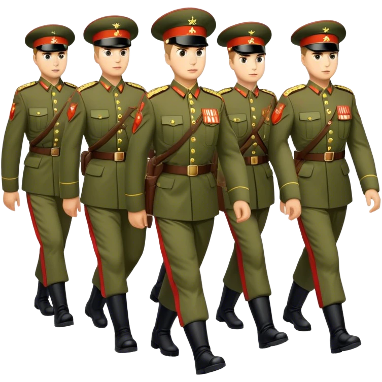 big modern Russian army marching, photorealistic emoji
