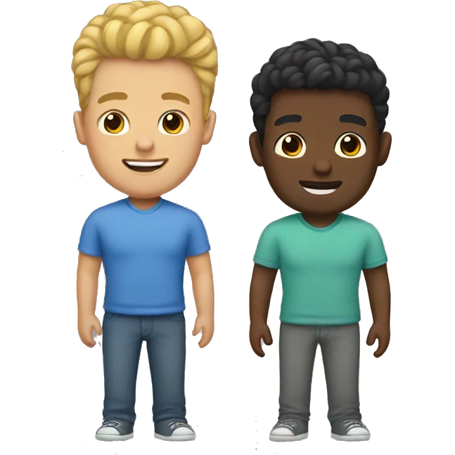 Interracial gay couple emoji