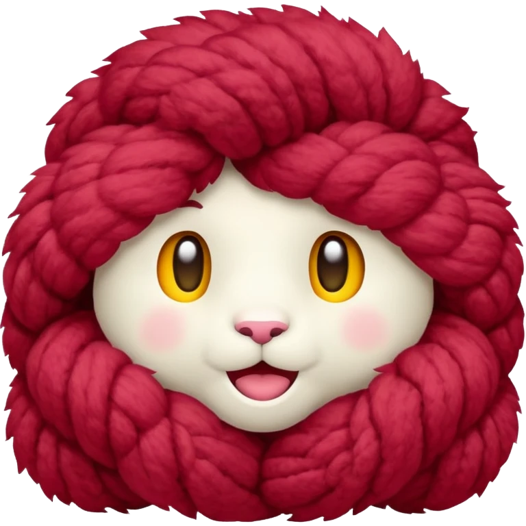 Red colour Wool emoji