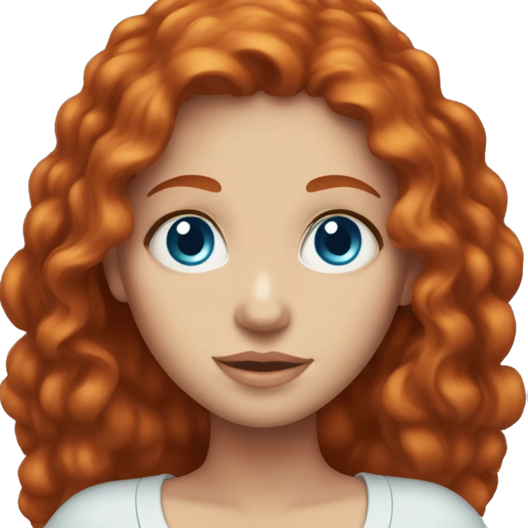 Pregnant redhead blue eyes emoji