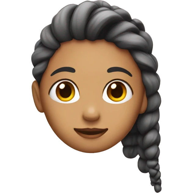 Girl emoji with a 🎀 as a small hair clip on front emoji