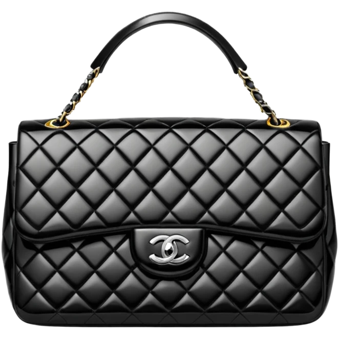 black chanel bag emoji