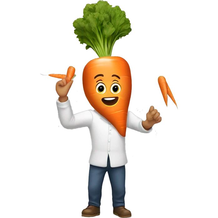 Man throwing up carrots  emoji