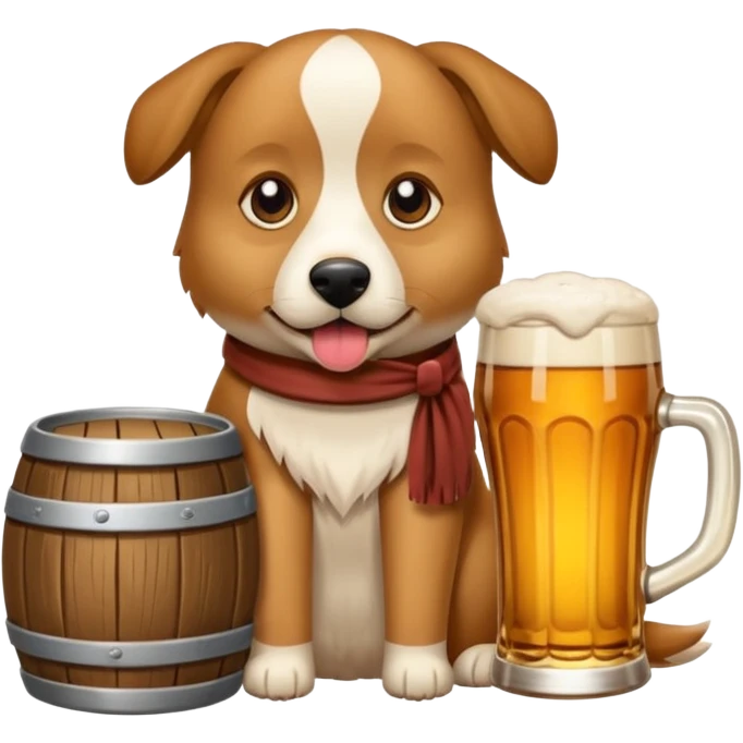 Ein Hund der talahon ist und Bier trinkt emoji