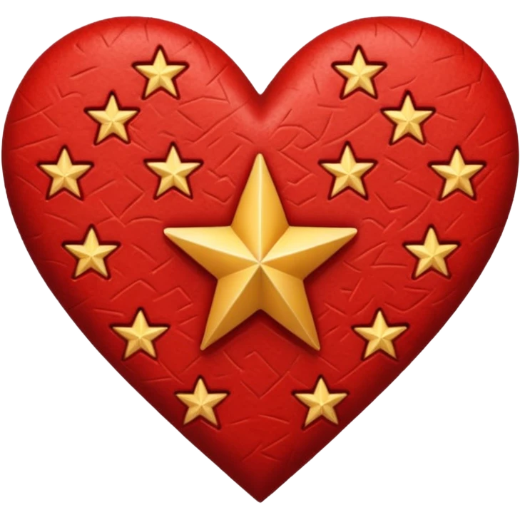 heart with a star pattern emoji