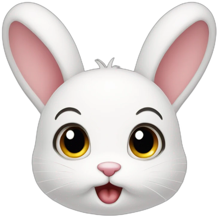 innocent but surprised bunny cute emoji