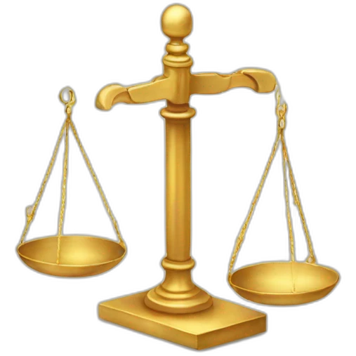 Golden balance scales emoji