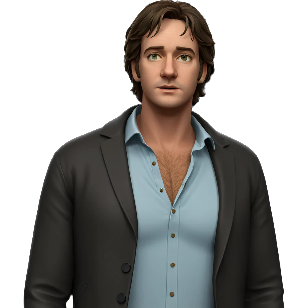 casual male portrait on black emoji