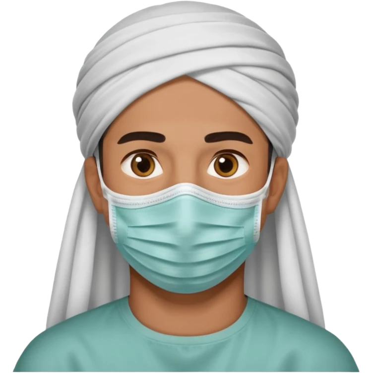 Arabe hombre con tapabocas emoji