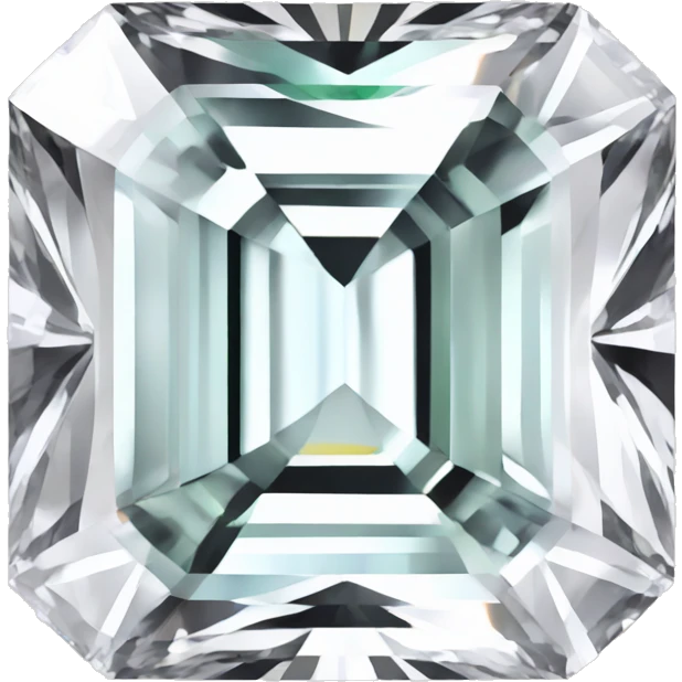 Emerald cut Diamond with a white band  emoji