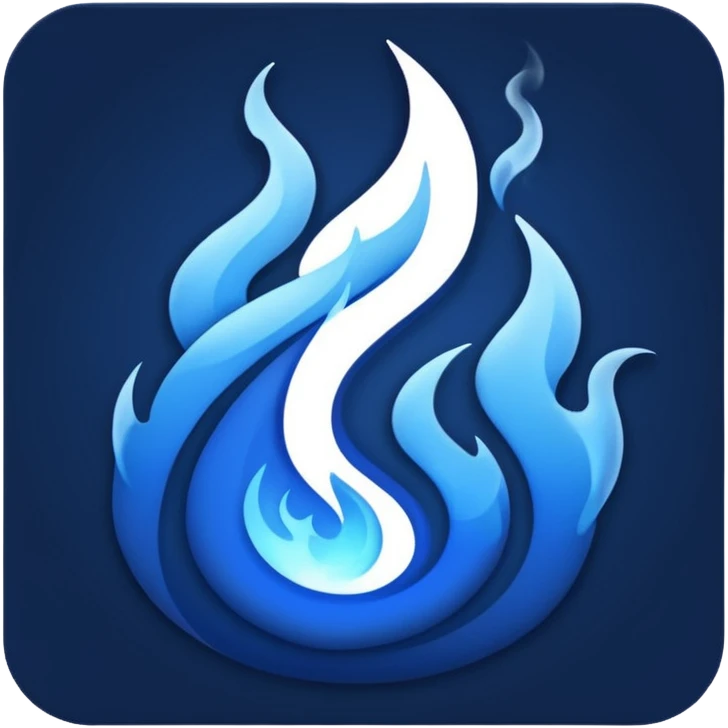 can you make me a dark blue fire emoji pls emoji