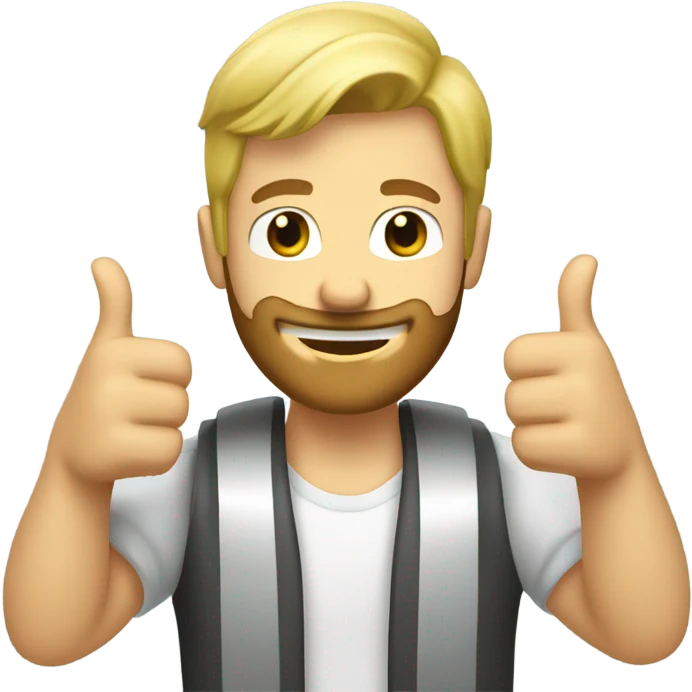Blond guy with beard giving thumbs up emoji