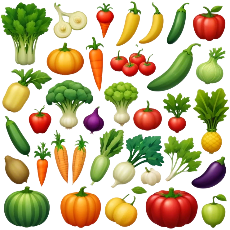 vegetables and fruits emoji