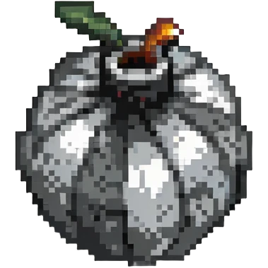 grayish black bomb power up without fuse emoji