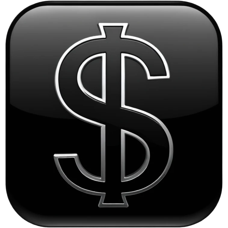 $ dollar black symbol emoji