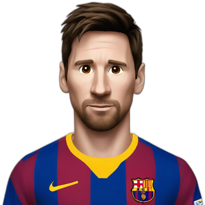 Messi with barca tshirt emoji