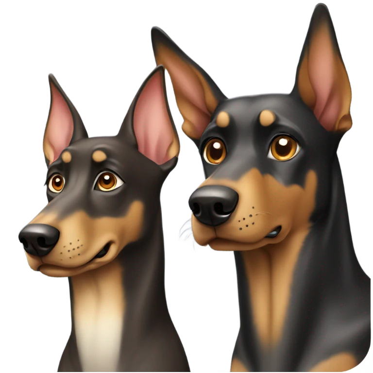wolf and dog doberman emoji