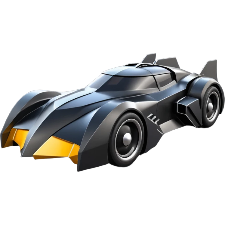  the animated series aerodynamic knight futuristic concept Batmobile loosely based on 1936 cord 812 brogham (flat long straight faceted mechanical body) finned stealthy street hot rod  emoji