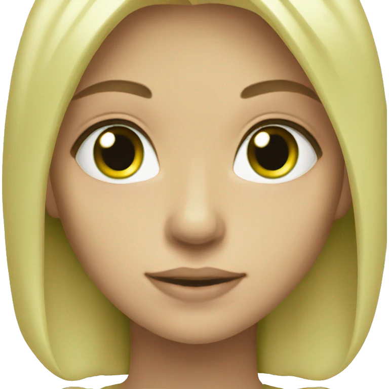 Blonde green eyes green glase emoji