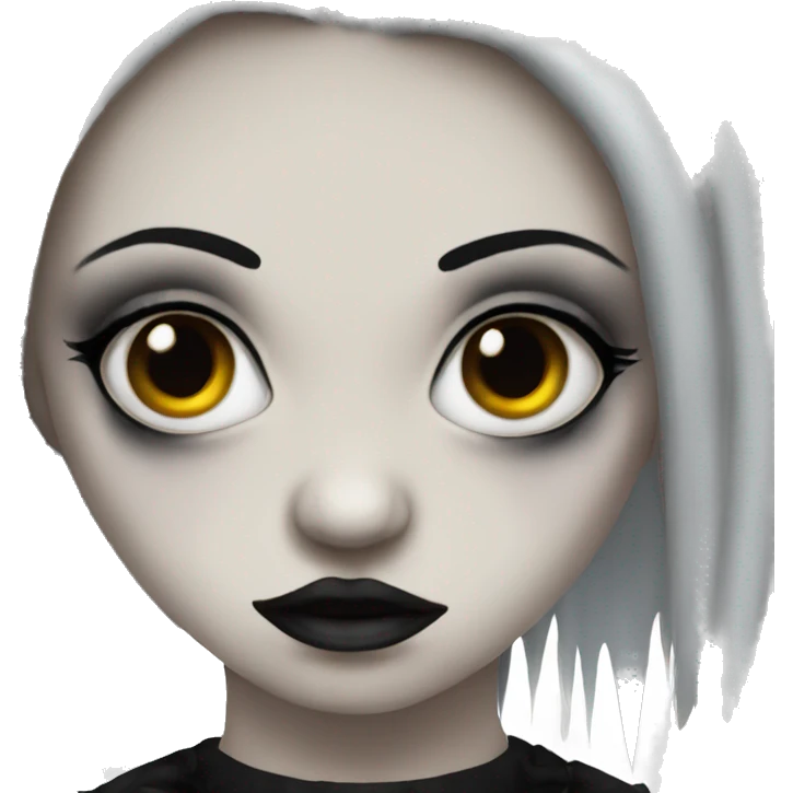 Goth clown girl crying  emoji