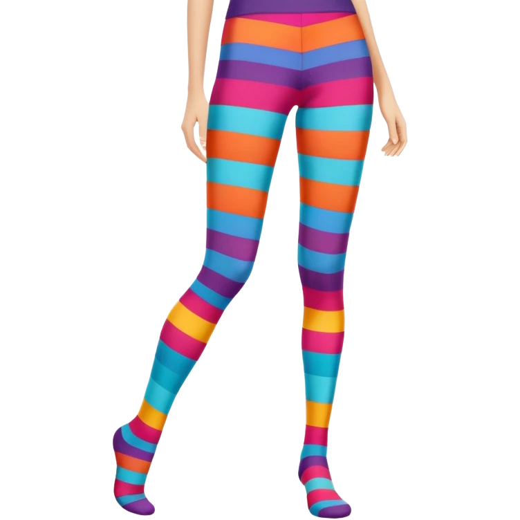 Striped colored tights emoji