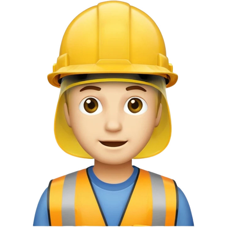 construction hat without guy, front facing transparent emoji