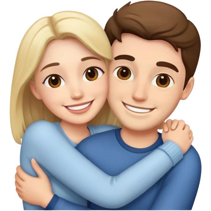 Couple hugging emoji