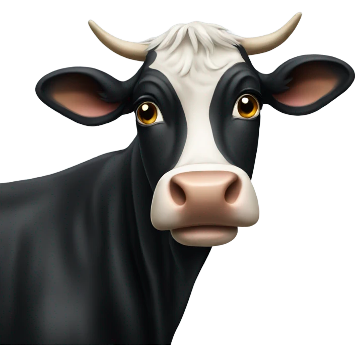 black cow emoji
