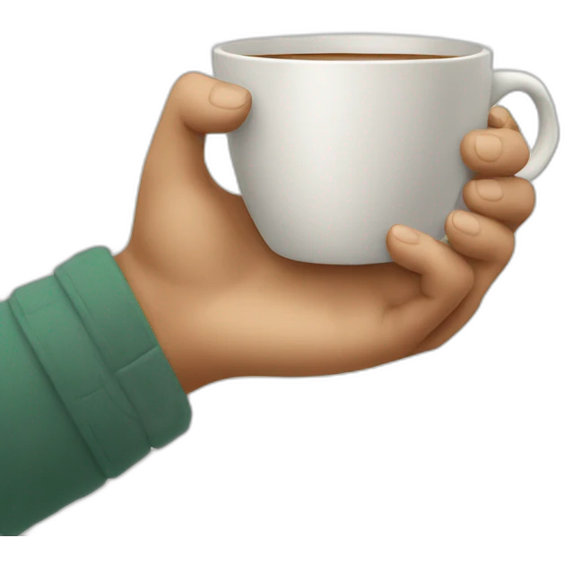 hand holding a cup emoji