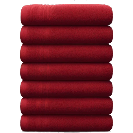Dark red stacked towels emoji