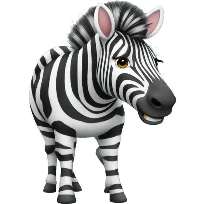 zebra flexing emoji
