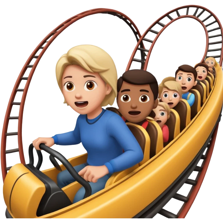 a person riding a rollercaster and being really scared emoji