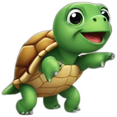Twerking turtle emoji